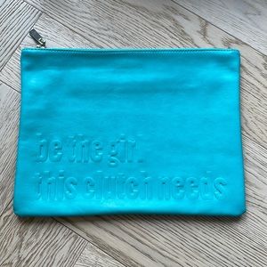 Turquoise Zara clutch